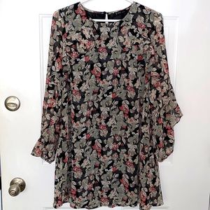 Dark floral print dress